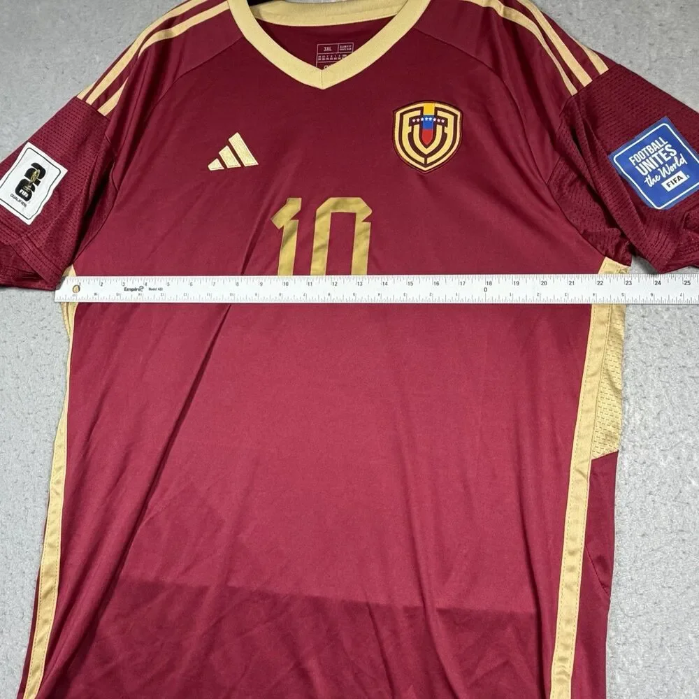 Adidas Venezuela Soteldo #10 Soccer Jersey Red Men’s Size XXXL 3XL